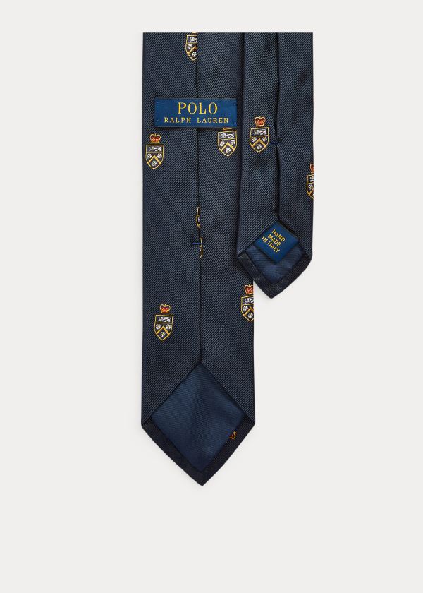 Corbatas Polo Ralph Lauren Hombre Azul Marino - Silk Narrow Club - EADMJ9803